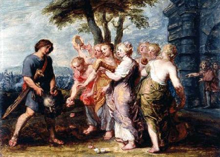 Jan Van Den Hoecke The Triumph of David, France oil painting art